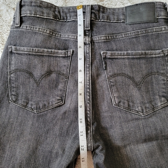 Levis 721 High Rise Skinny Gray Distressed Jeans Size W27 L32 - Picture 11 of 16